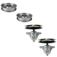2 Mower Deck Spindles & 2 Flat Idler Pulleys Fits MTD Replaces 618-04636