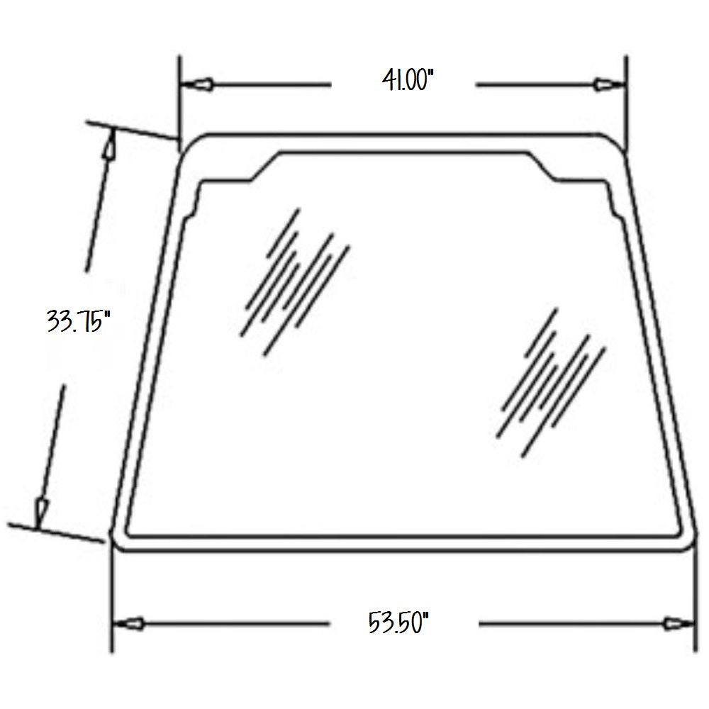 Front Windshield Glass Fits Case IH 570LXT 570MXT 580K 580L 580SK 97290C1