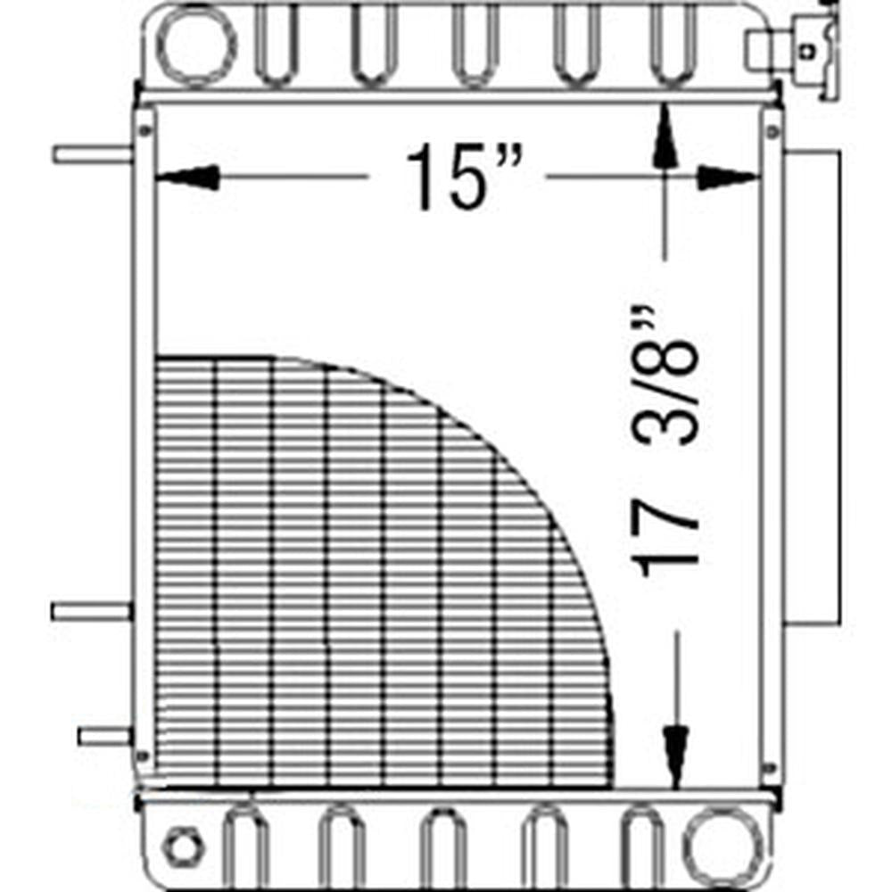 9828621 MG9828621 Radiator Fits Ford/New Holland Skid Steer Loaders L454 & L455