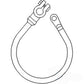 21'' BATTERY CABLE 2 GA Fits Allis CHALMERS D10 D12 D14 D15 D17 D19
