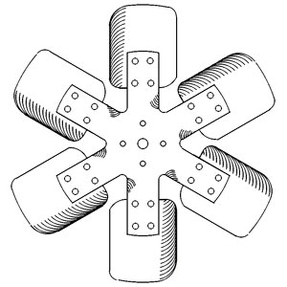6 Blade Fan Fits Ford/New Holland Replaces 8N8600A