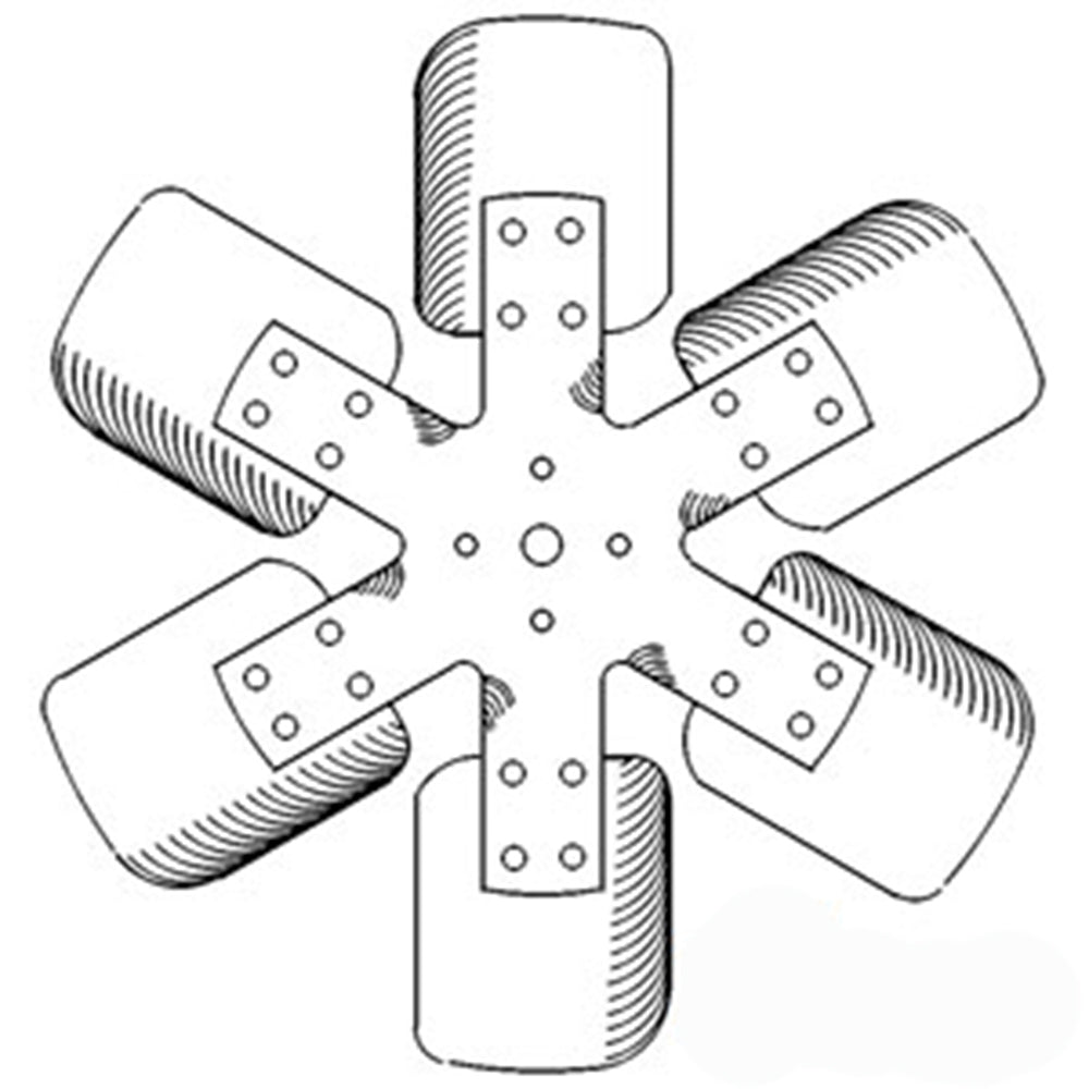 6 Blade Fan Fits Ford/New Holland Replaces 8N8600A