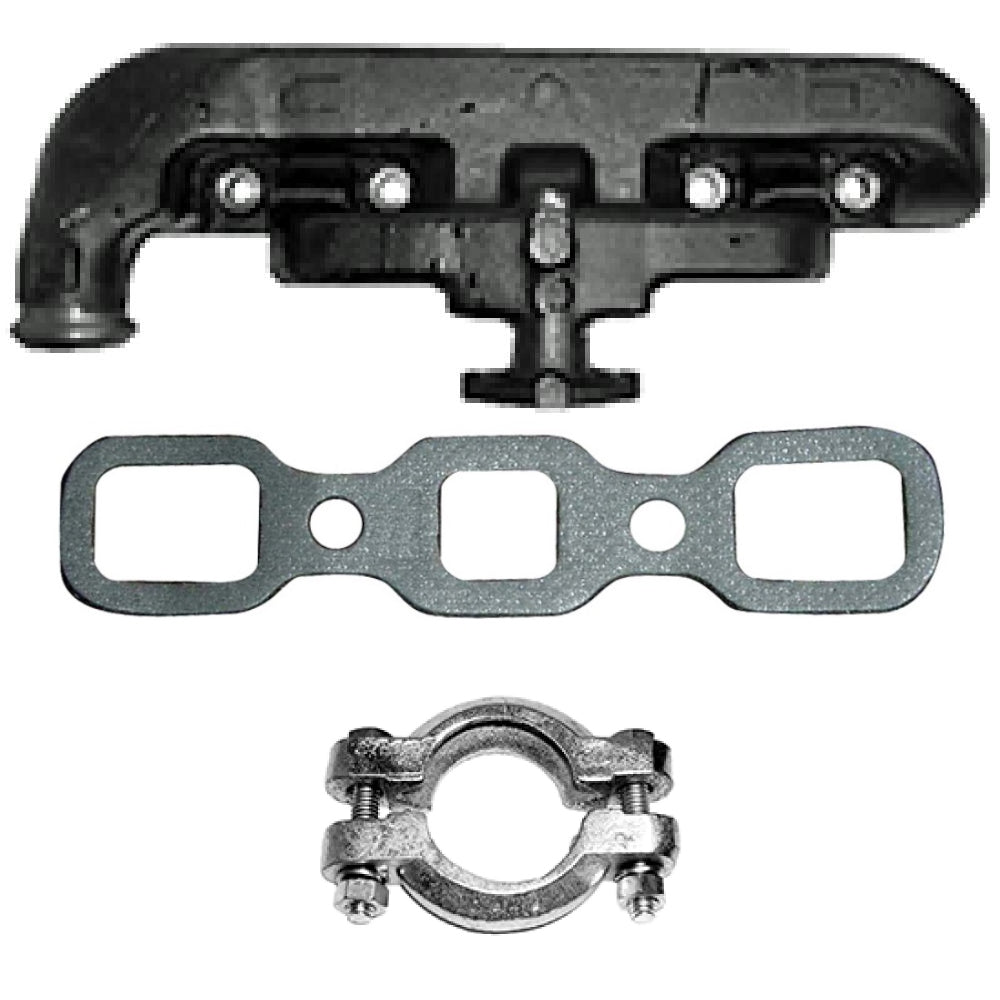 Manifold w/ Gasket & Clamp Kit Fits Massey Ferguson Replaces 181461M91