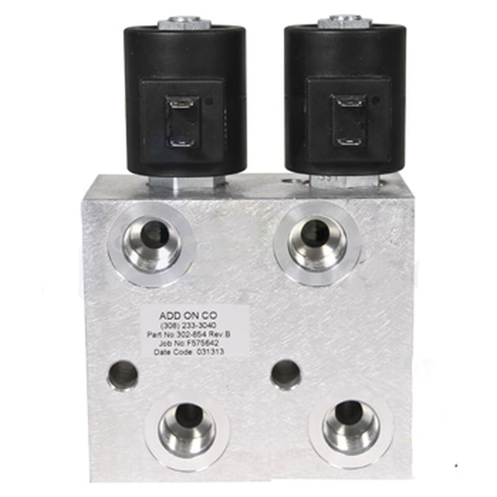A-18550-AI Hyd. Multiplier, 2 Circuit Switchbox w/o Couplers, 12VDC