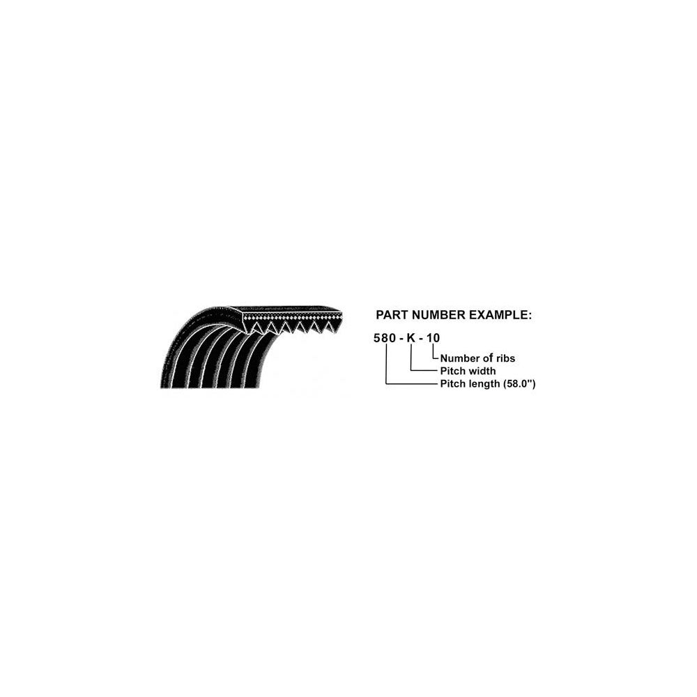 A-250K3-AI Micro-Rib V-Belt (25")