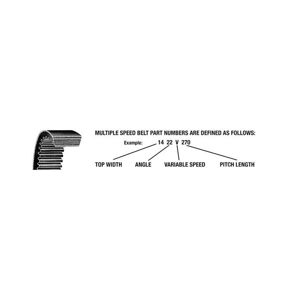 A-2530V700-AI Multiple Speed Belt (1 9/16" X 71")
