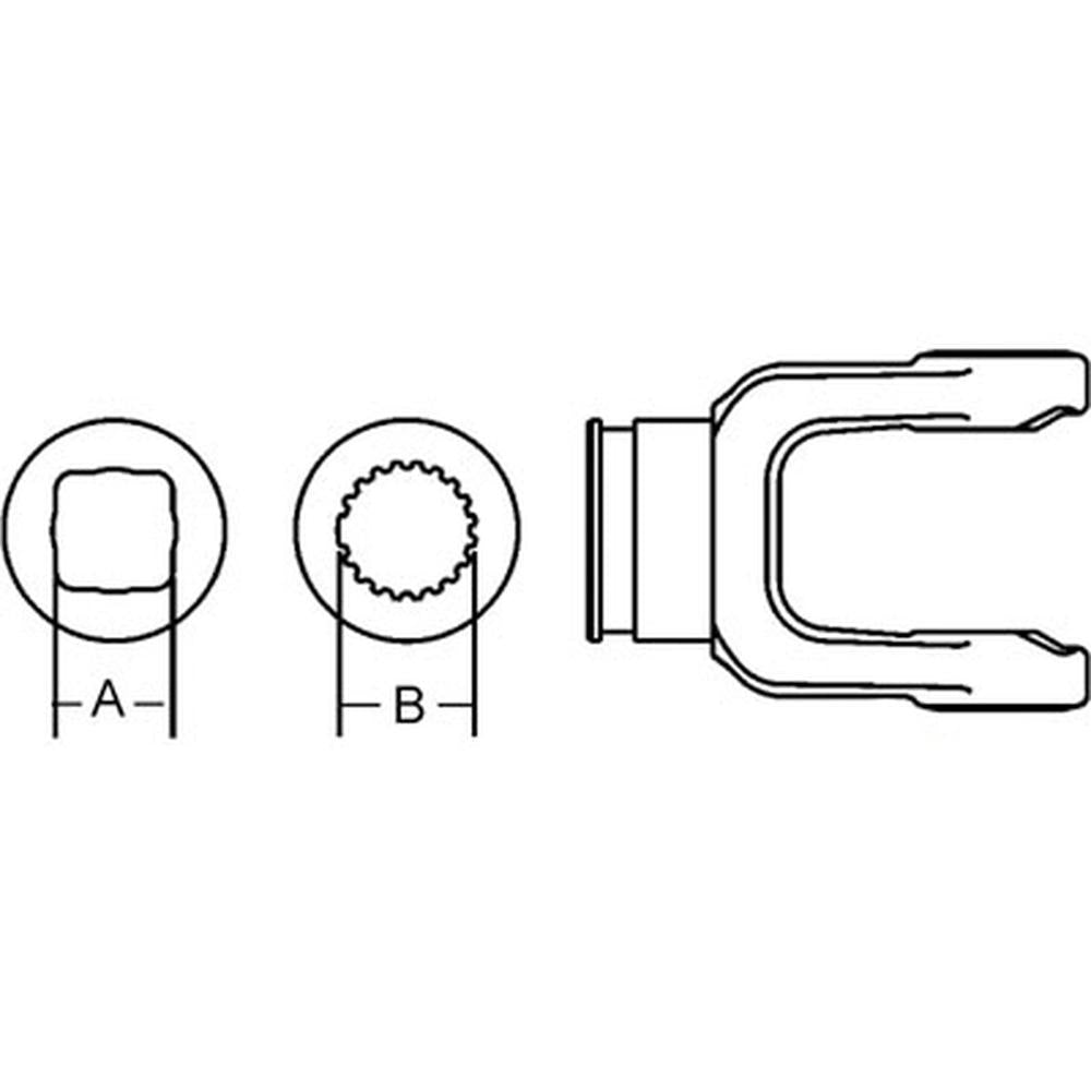 A-D353000-AI Shaft Weld Yoke w/ Bearing Groove