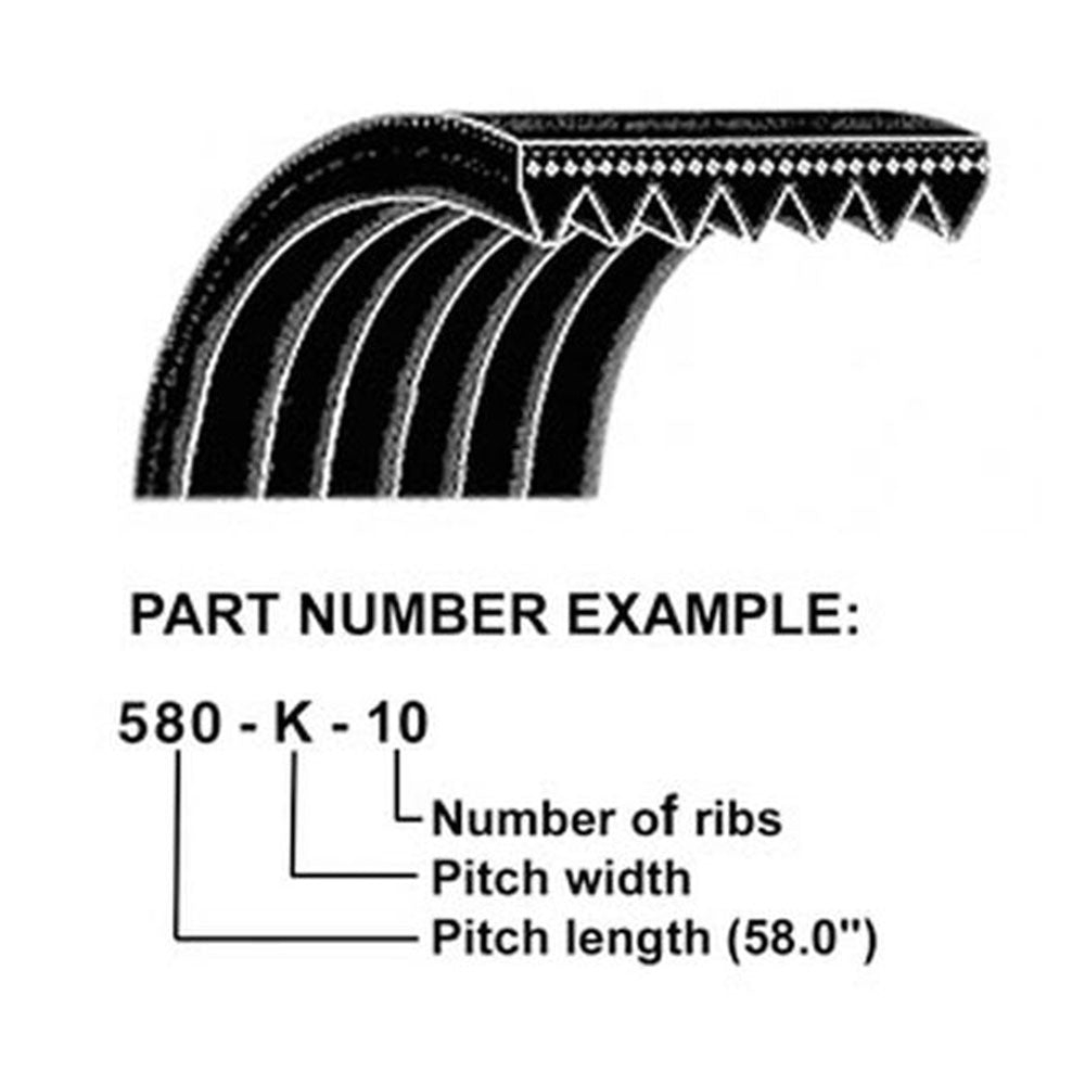 A-655K10-AI - Micro-Rib V-Belt (65.5")