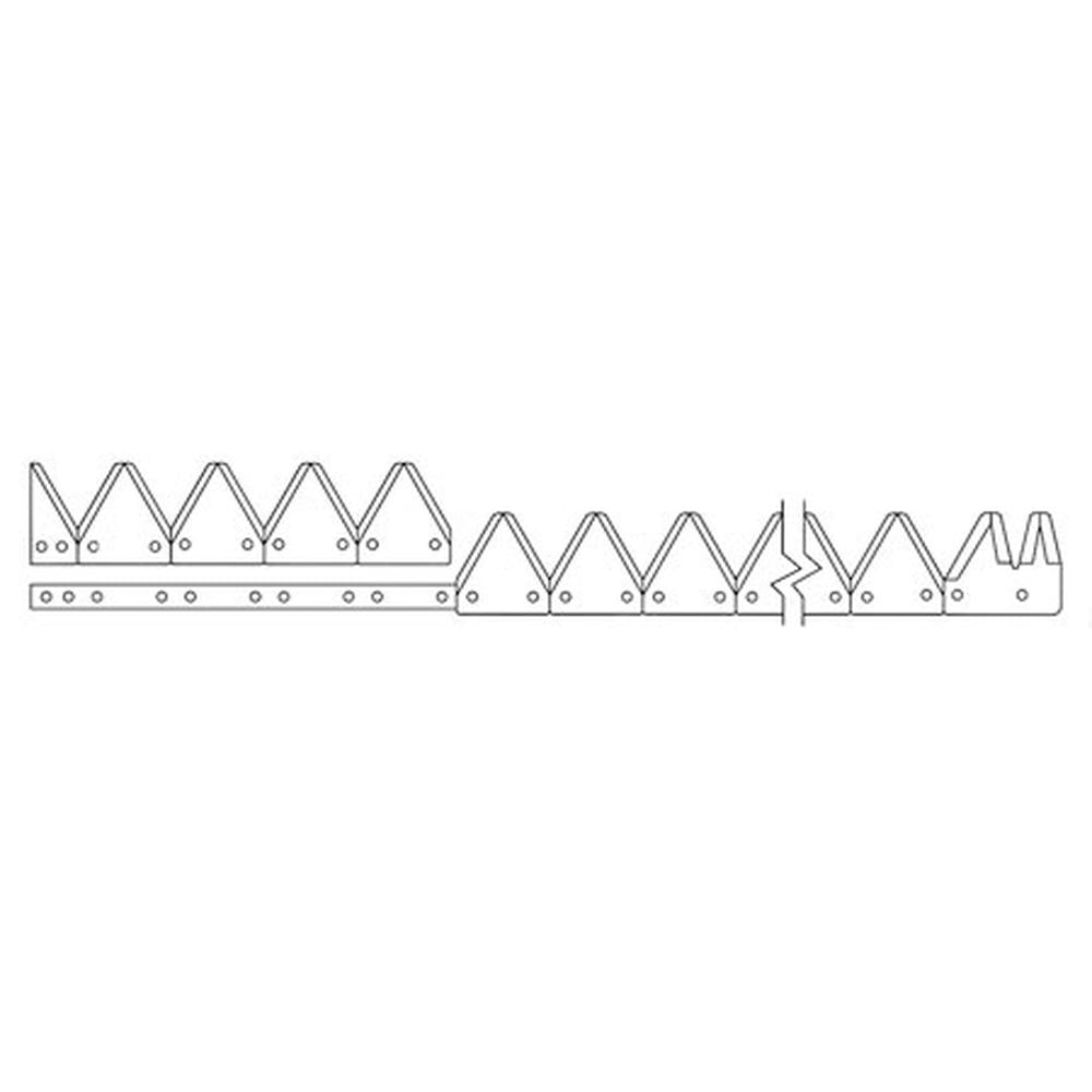 A-801-351-AI - 12', Black 12ga top serrated, Bolt-On