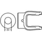 A-802-0616-AI Shear Pin Implement Yoke (w/ 1/4" Pin Hole)