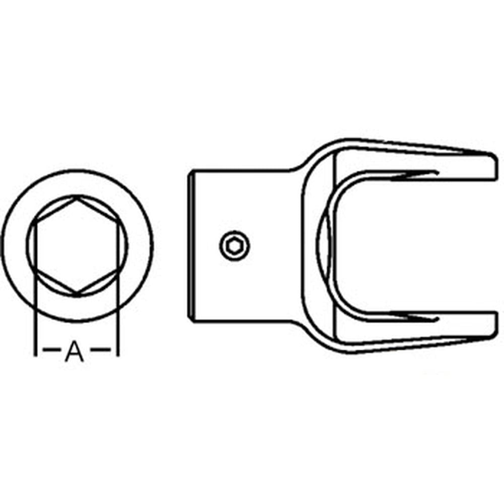 A-805-1018-AI Hexagon Bore Implement Yoke (w/ Set Screw)