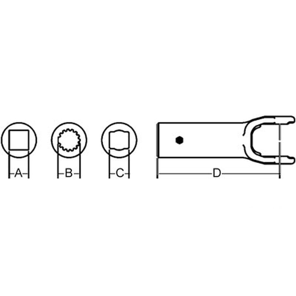 813-0600 Slip Sleeve Implement Yoke Fits Weasler Domestic: 6 Series W8130600DS