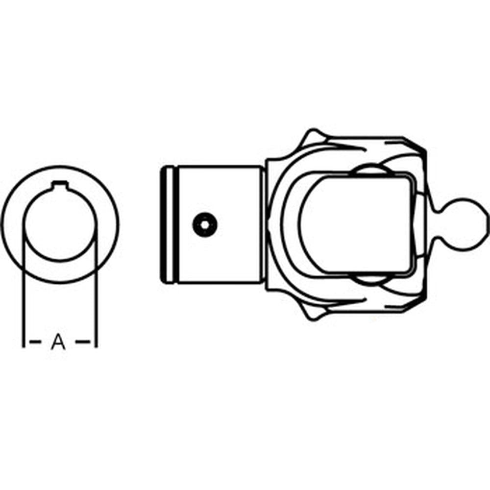 A-851-1420-AI Round Bore Implement Yoke (w/ Keyway & pinhole)