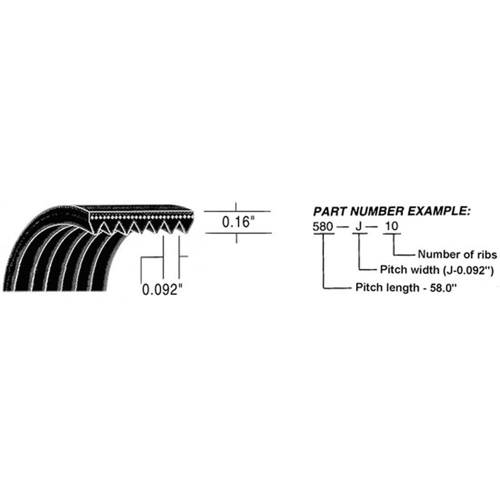 A-920J16-AI - Micro-Rib V-Belt (92.0")