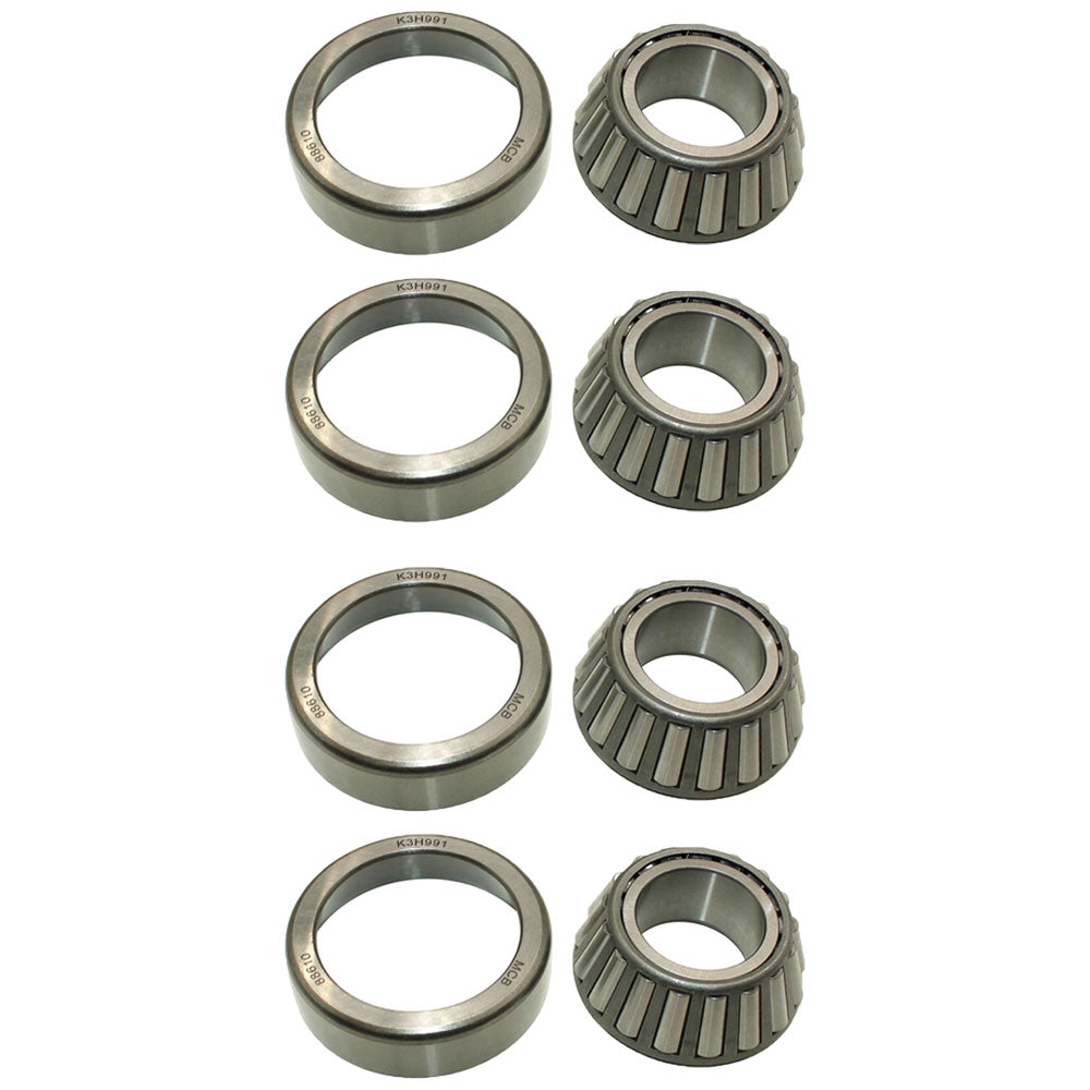 Qty 4: Kingpin Tapered Roller Bearings (Import) Fits John Deere