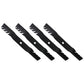 Qty 4: Toothed Mulching Lawn Mower Blades Fits John Deere Replaces M170639