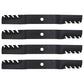Qty 4: Toothed Mulching Lawn Mower Blades Fits John Deere Replaces M170639