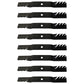 Qty 8: Toothed Mulching Lawn Mower Blades Fits John Deere Replaces M170639