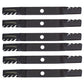 (6) Long Lasting Predator Mower Blade Fits Kubota 60" Cut Mower Deck K5955-34360
