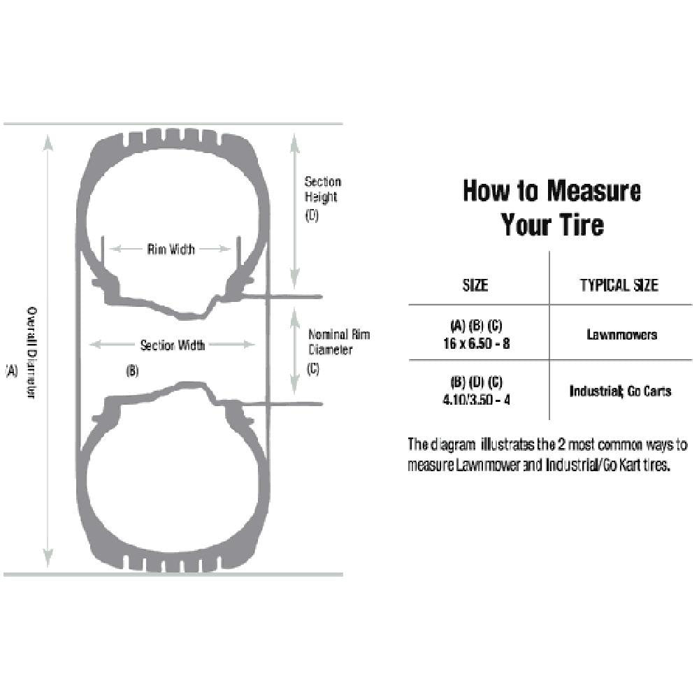 B1TI100 Tire, Smooth, 18 x 9.5 x 8, 4 Ply - Fits Zero Turn Mowers