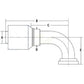 A-C6190-20-20-W-AI (HW-C61) Code 61 Flange Head - 90ï¿½ Elbow