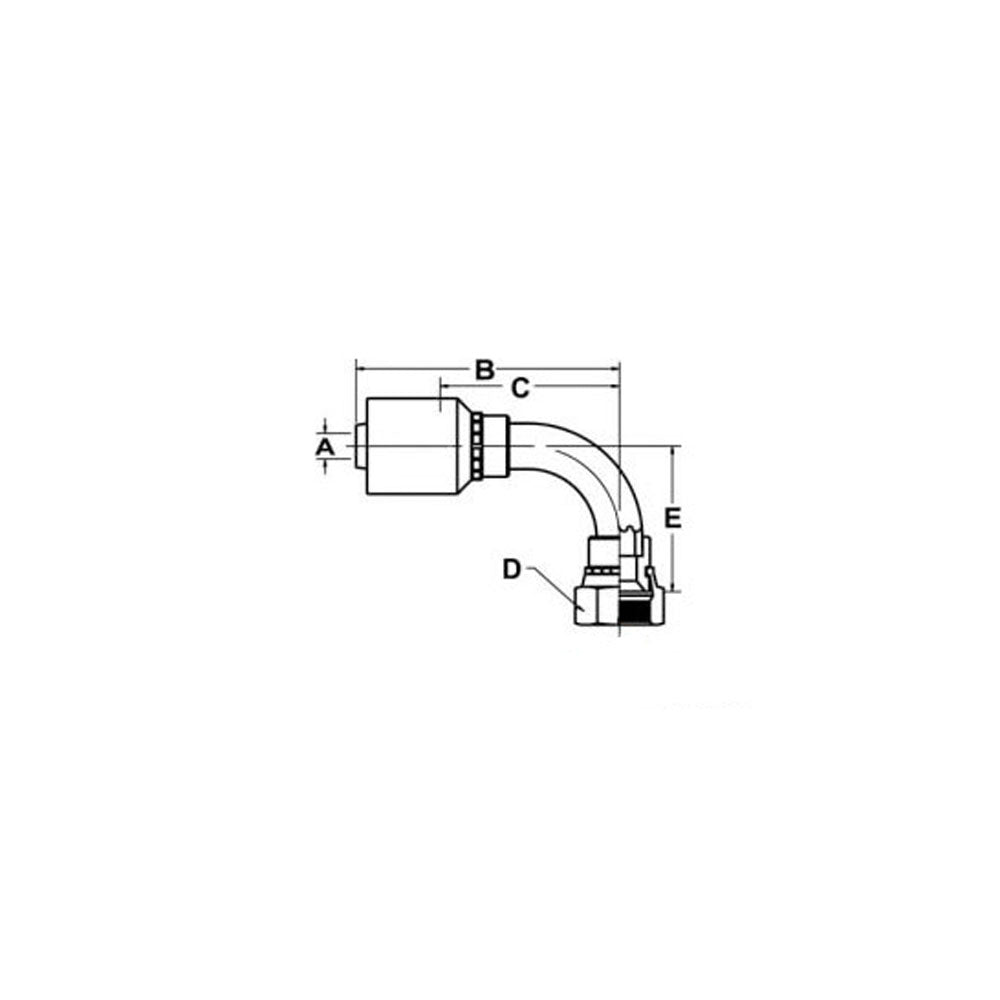 A-FFX90-12-10-W-AI (HW-FFX90) Female "Seal-lok" Swivel 90ï¿½ Elbow
