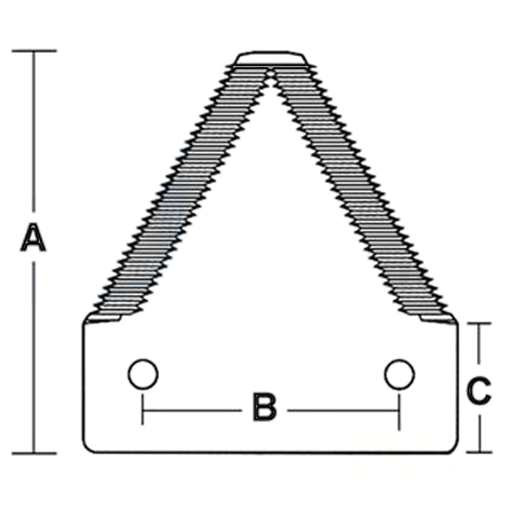 A-412-001-AI Chrome 11ga Top Serrated (CTSK)