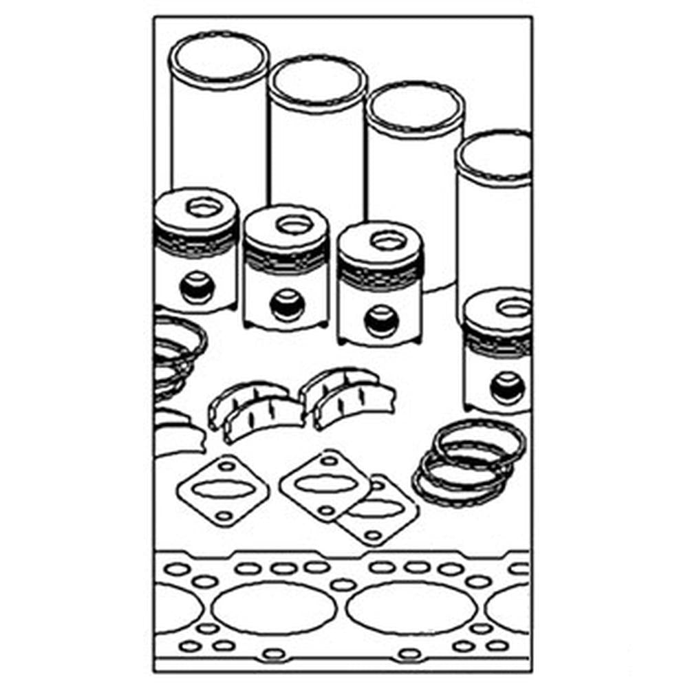 AIK4163 In Frame Engine Overhaul Kit Fits John Deere Models 500 500A