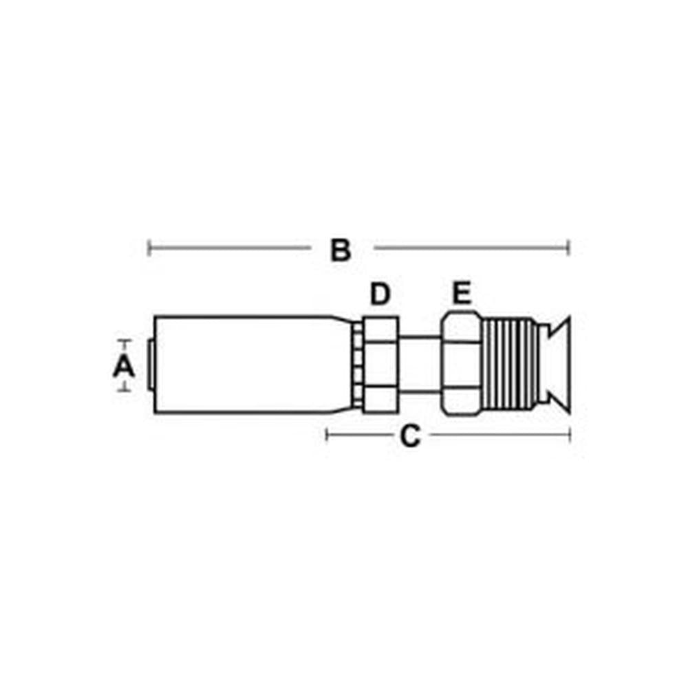 A-MIX-05-06-AI (HC-MIX) Male Inverted SAE 45ï¿½ Swivel - Straight