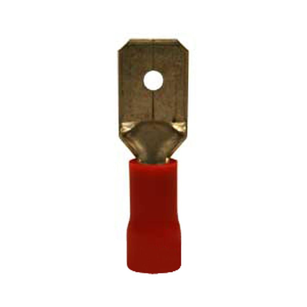 A-R16-AI Male Disconnects, Insulated, Wire Size 22-16, Tab Size .250, 10 Pk