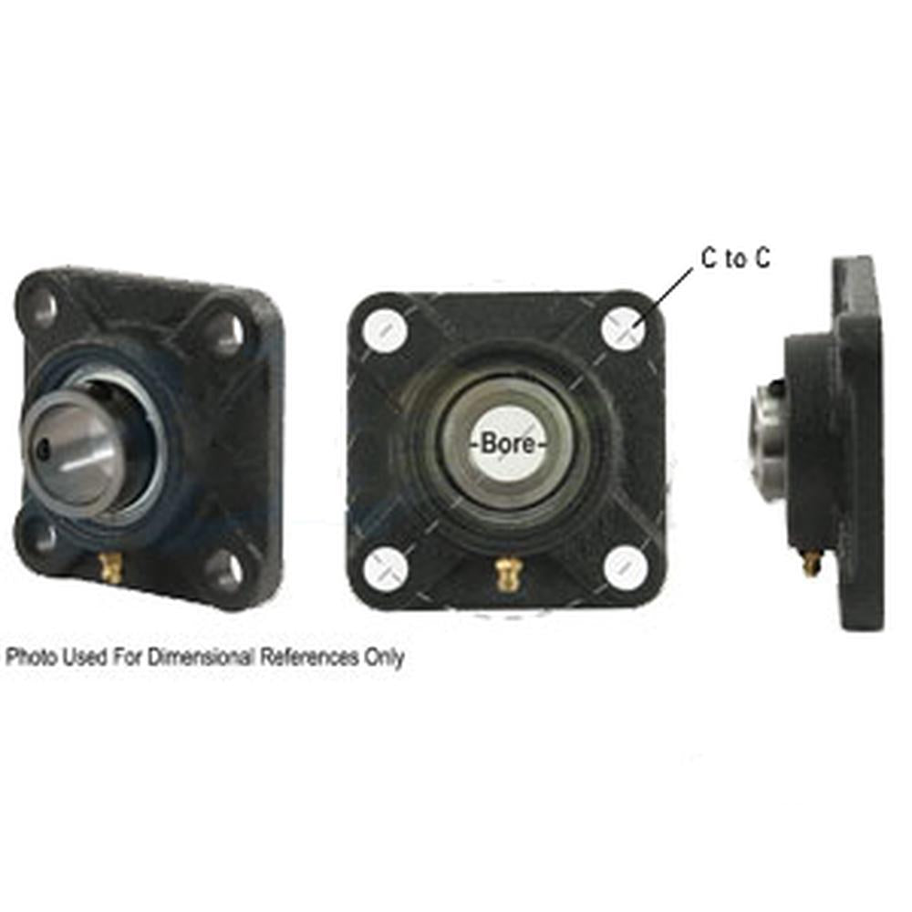 A-SAFNR34R-I-AI 4 Bolt Flanged W/ Set Screws