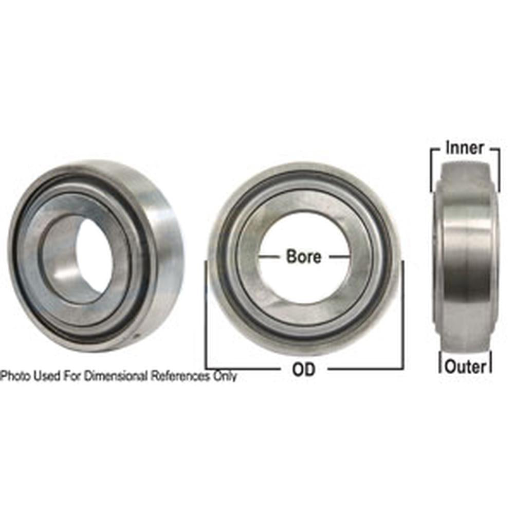 A-W208PPB2-P-AI Disc Bearing; Spherical, Round Bore, Pre-Lube