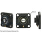 A-WGFZ15-I-AI 4 Bolt Flanged Bearing W/ Lock Collar, Re-Lubricatable