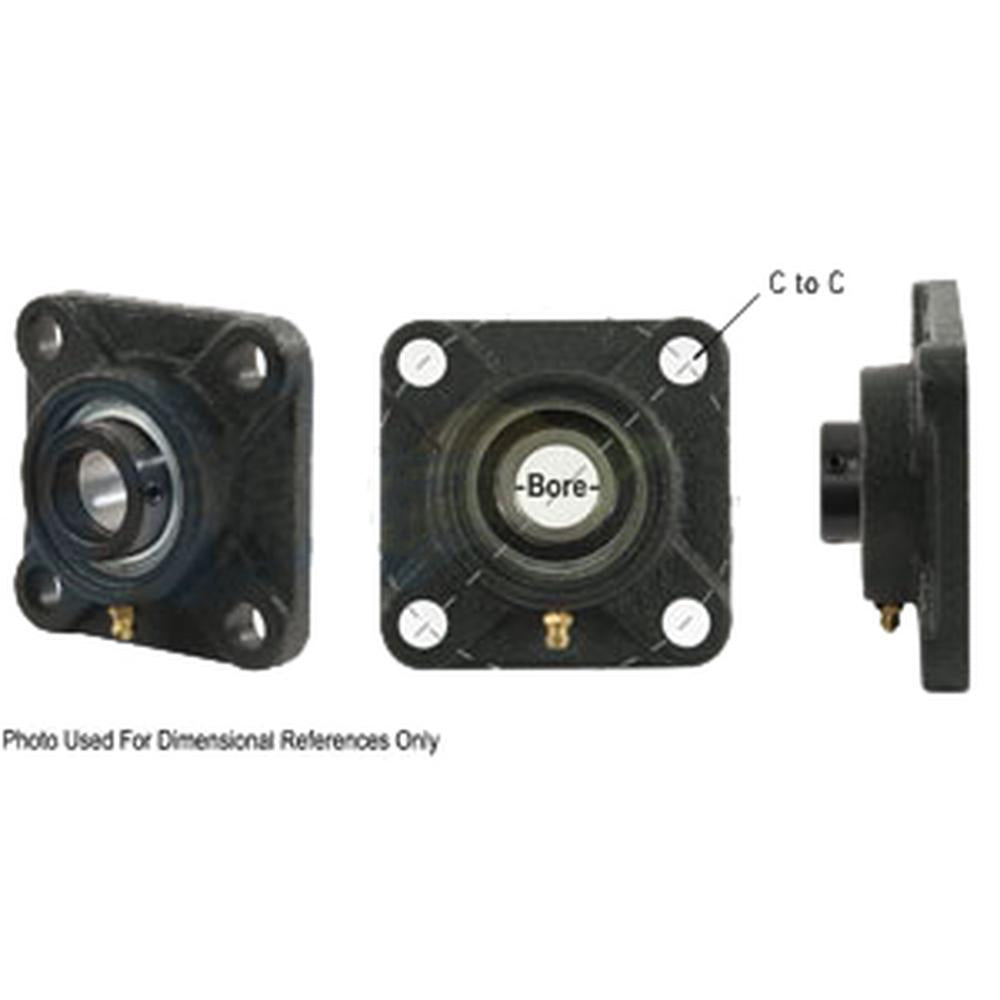 A-WGFZ16-P-AI 4 Bolt Flanged Bearing W/ Lock Collar, Re-Lubricatable