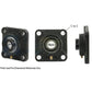 A-WGFZ29-I-AI 4 Bolt Flanged Bearing W/ Lock Collar, Re-Lubricatable