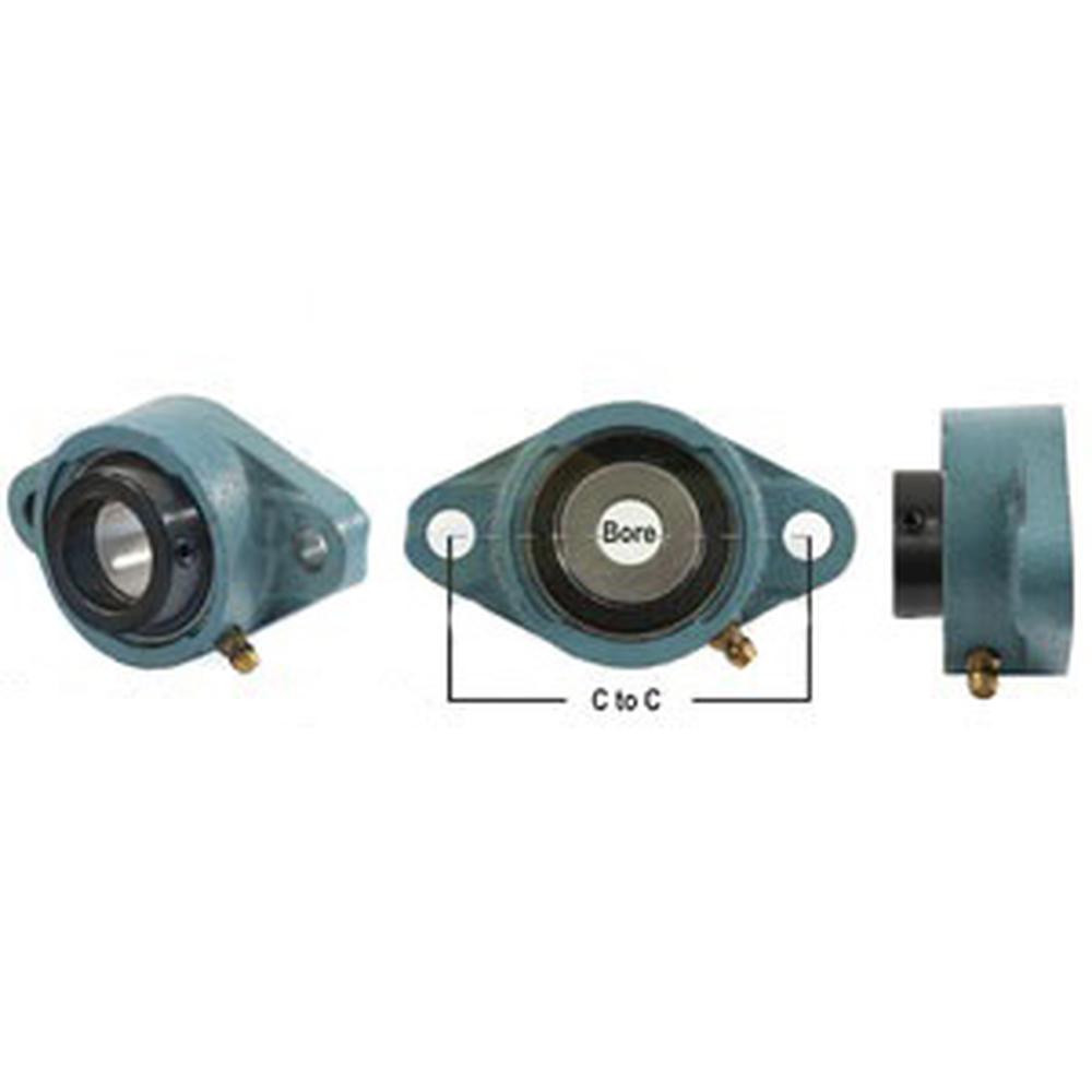 A-WGTZ21-I-AI 2 Bolt Flanged Bearing W/ Lock Collar, Re-Lubricatable