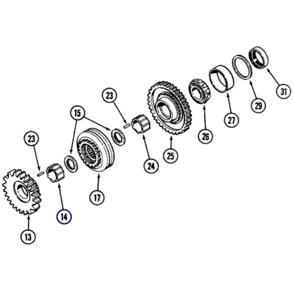 A150317 Differential Third Gear Bushing Fits Case Backhoe Loader 580K