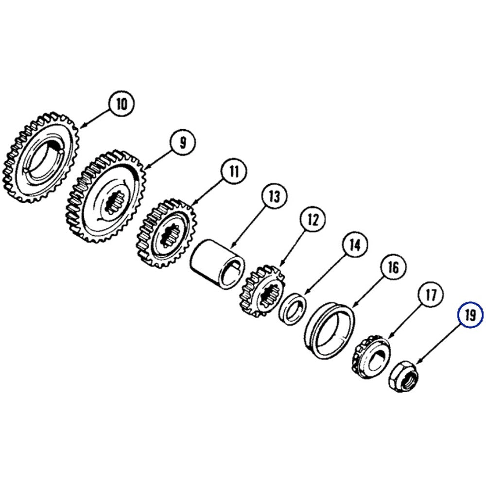 A156260 Countershaft Adjusting Nut Fits Case Backhoe Loaders 584E 480LL 580K++
