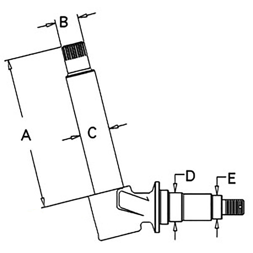 A161274 Spindle Right or Left Hand Fits Case 2090 2290 2390 2394 2590 Tractors