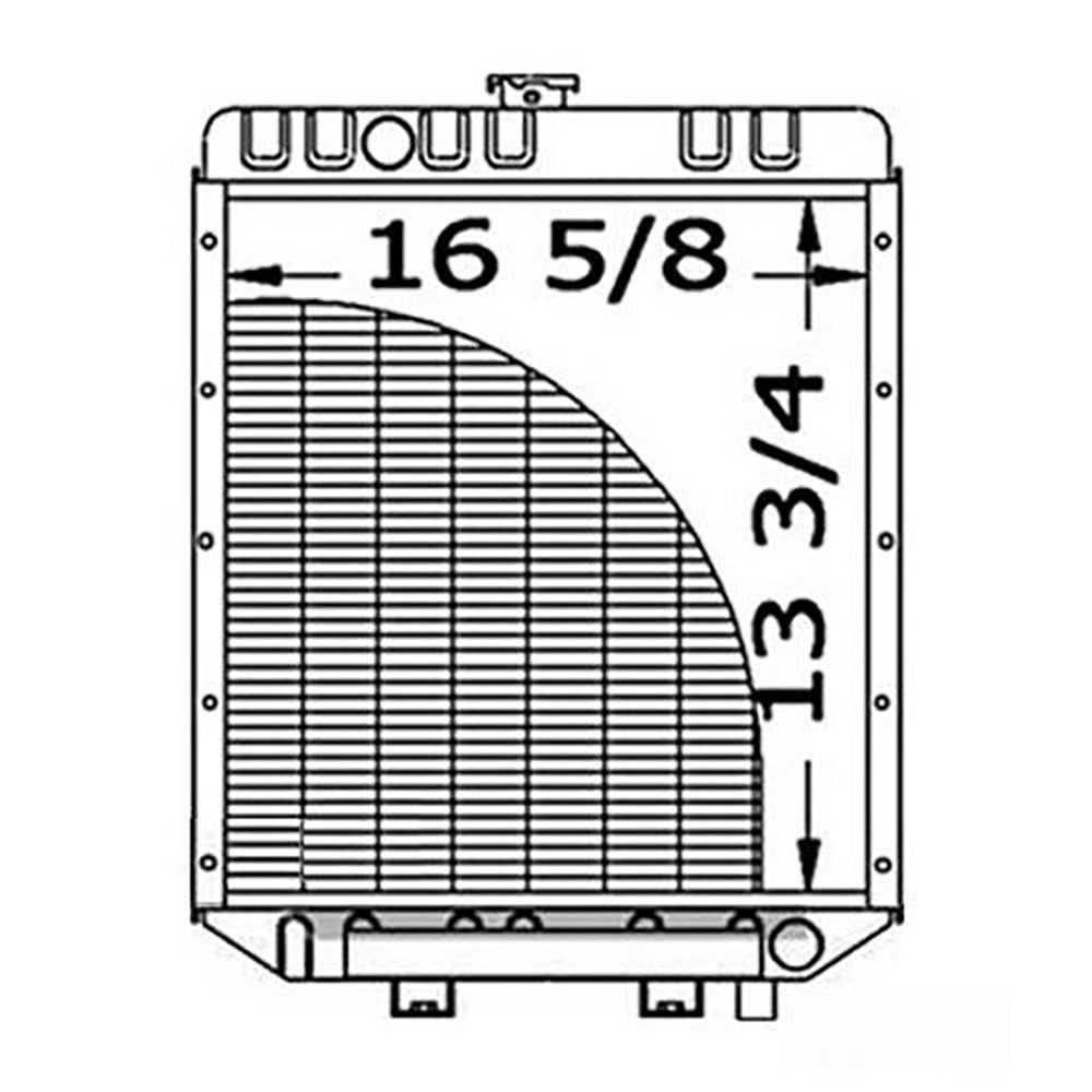 211071 Radiator A173836 Fits Case/IH Skidsteer 1818 Diesel 1825 Gas/Diesel