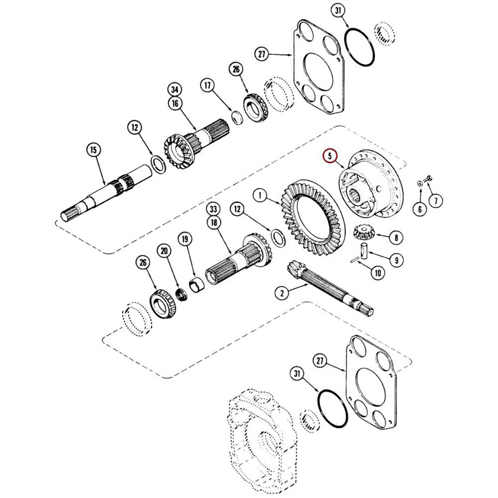 A179986 Aftermarket Pinion Carrier Fits Case-IH Backhoe Loader Models 480E 480F