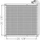 190034 Oil Cooler - Hydraulic -  Skidsteer - 20 x 20 x 1 1/2 Fits Case/IH