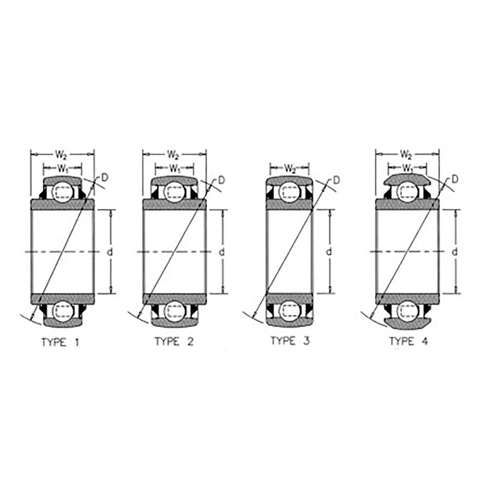A-GW209PPB11-I-AI Disc Bearing; Spherical, Round Bore, Re-Lubricatable