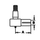 A40963 RH Power Steering Cylinder End Fits Case 480B 480CK 530CK 580B 580CK