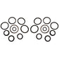 Two (2) Steering Cyl Seal Kits Fits Case Backhoe Loader 480 480B 480C 580B 580C