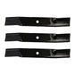 A48185 (3) High-Lift Lawn Mower Blades Fits John Deere 18"x2-1/2"