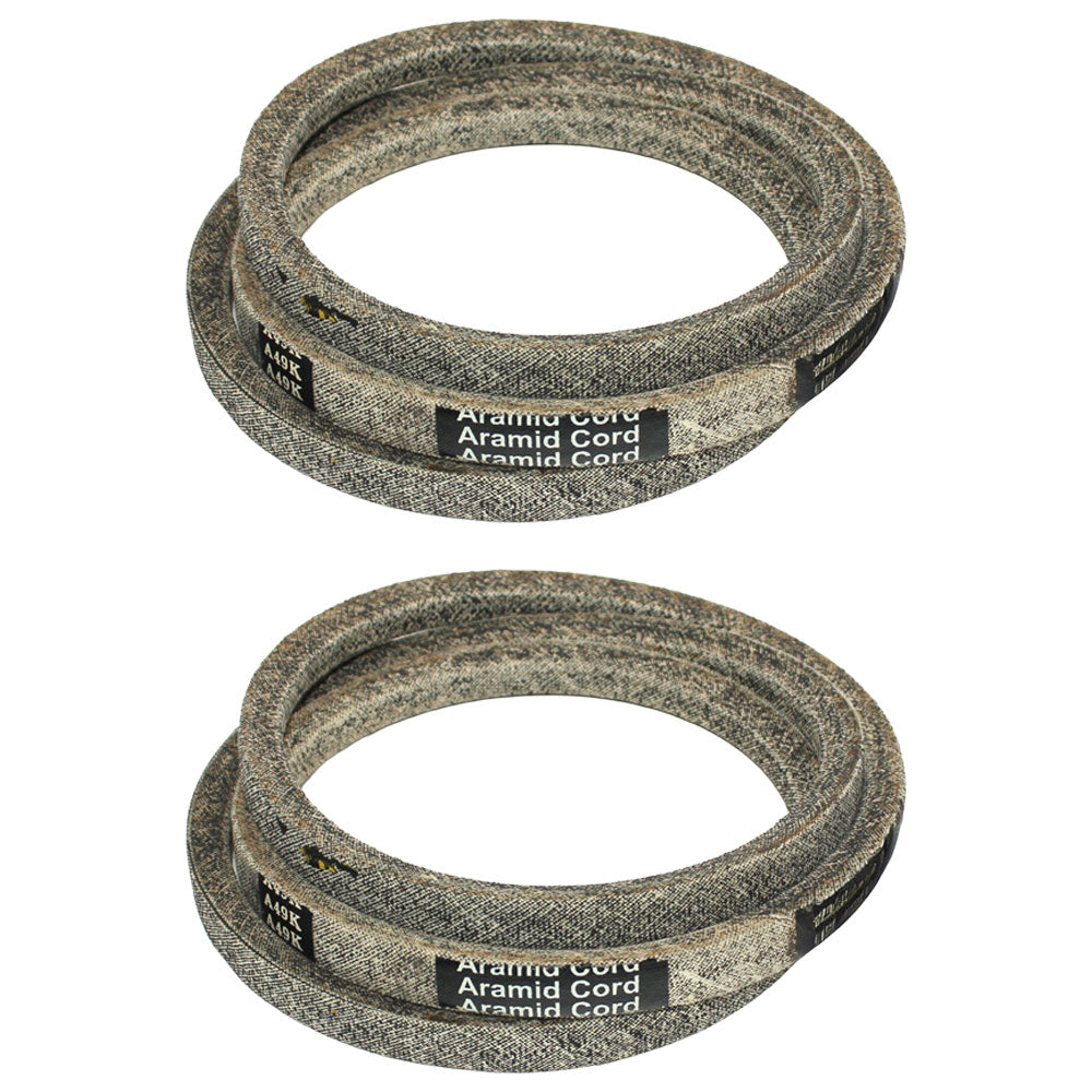 Qty 2: V-Belt - 1/2" x 51" 
 Fits Toro Replaces 1596 Made with Aramid