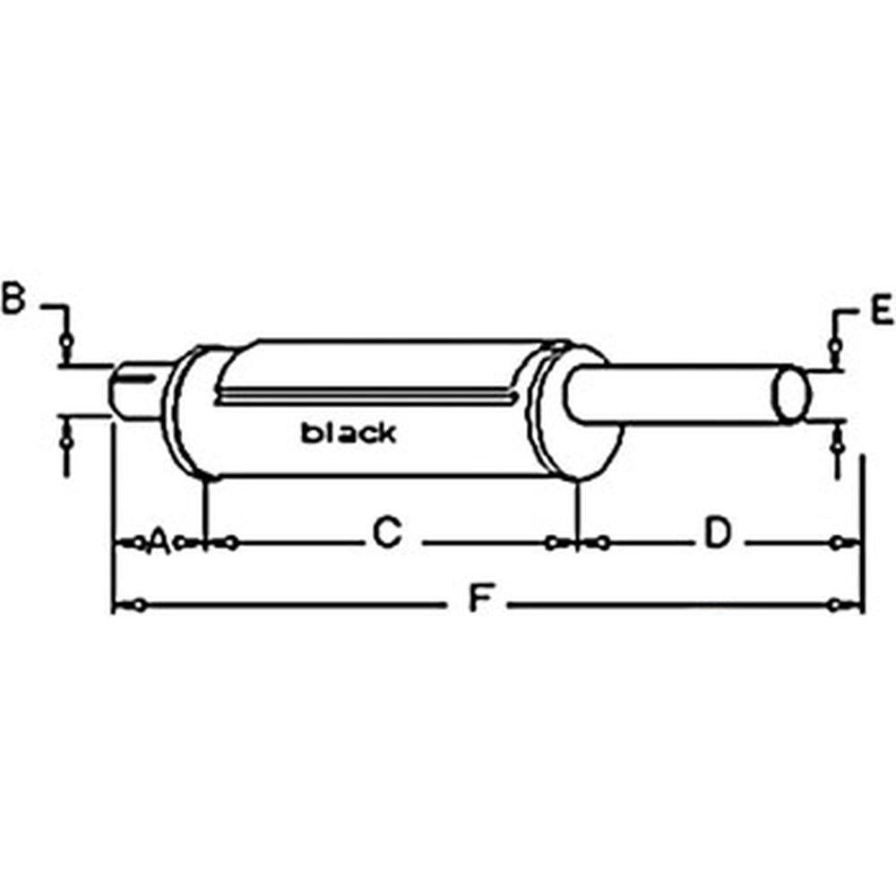 A59764 Round Muffler Fits Case 770 870 Tractors
