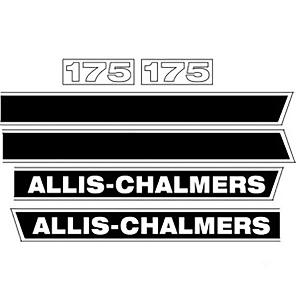 AC175 New Hood Decal Set Fits Allis Chalmers 175 Tractors