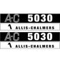 AC5030 New Hood Decal Set Fits Allis Chalmers Compact Tractor 5030 AC Decals